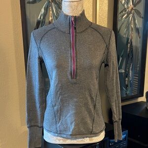 Eddie Bauer Gray Half-Zip Women's Sweatshirt